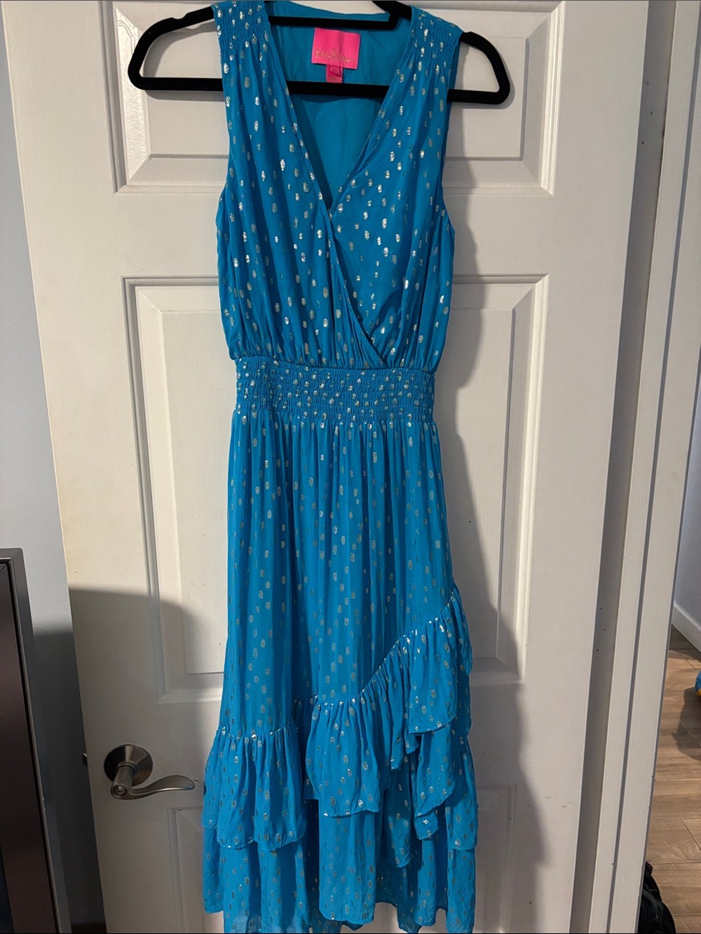 Lilly Pulitzer Valeri Midi Women’s Dress Bright Blue Shade Size 0